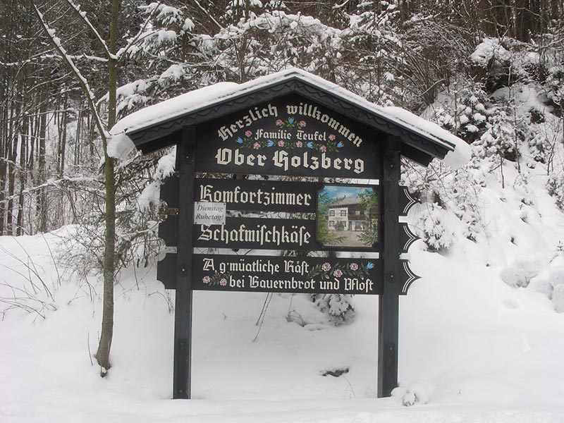 Schneeschuhspur